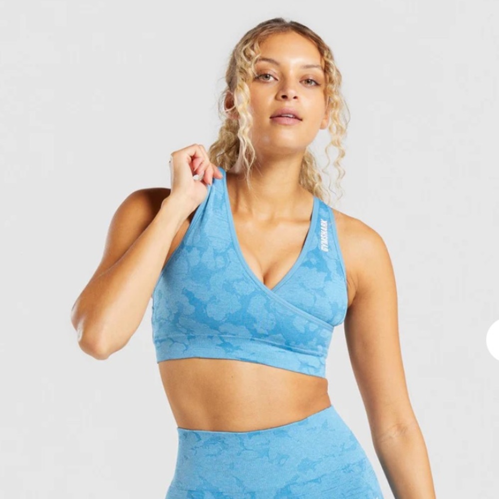 ADAPT CAMO SEAMLESS SPORTS BRA | Blue
